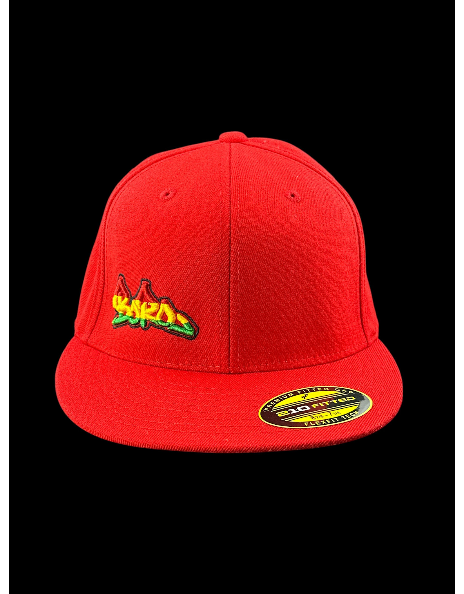 Borosyndicate Boro Red hat with Rasta thread 210 fitted 6 7/8 - 7 1/4