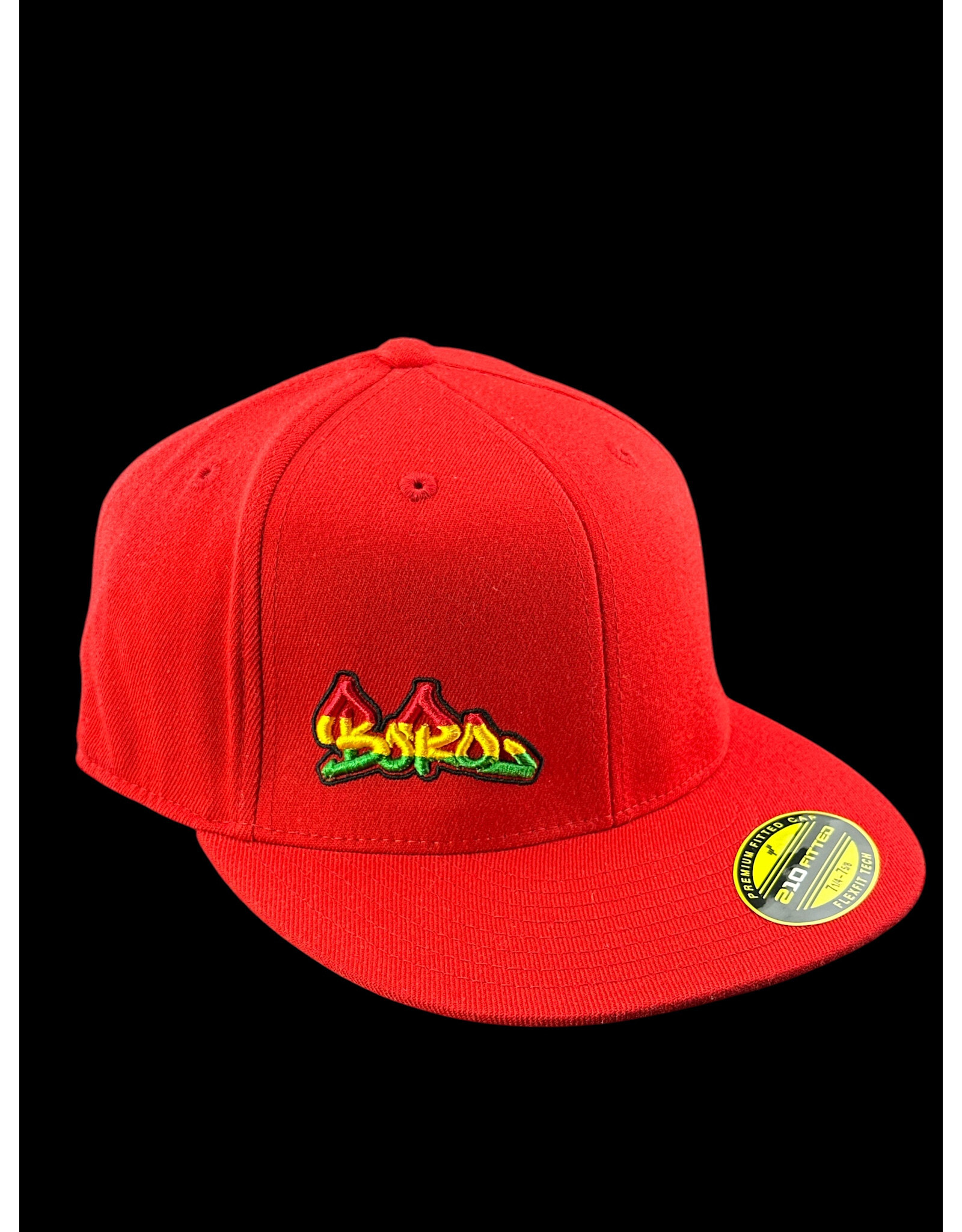 Borosyndicate Boro Red hat with rasta thread 210 fitted 7 1/4 - 7 5/8