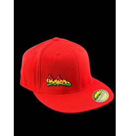Borosyndicate Boro Red hat with rasta thread 210 fitted 7 1/4 - 7 5/8