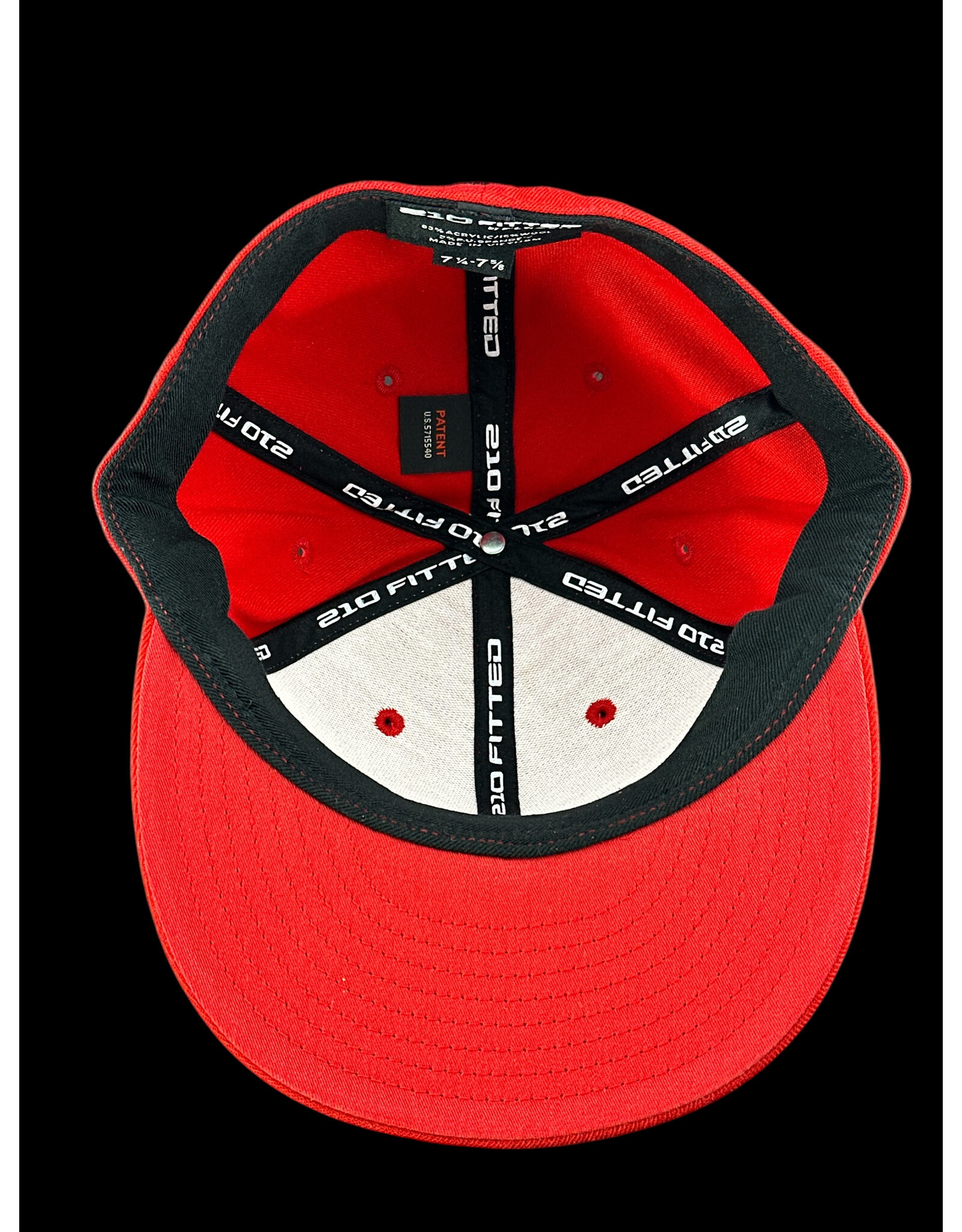 Borosyndicate Boro Red hat with rasta thread 210 fitted 7 1/4 - 7 5/8