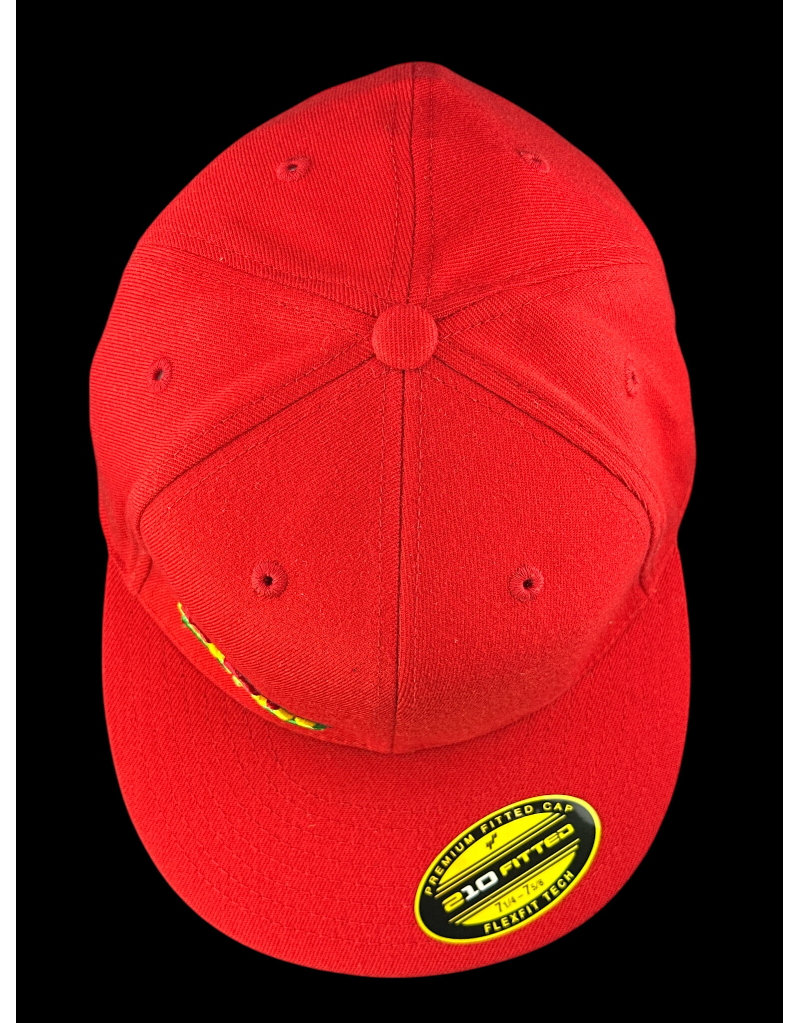 Borosyndicate Boro Red hat with rasta thread 210 fitted 7 1/4 - 7 5/8