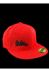 Borosyndicate Boro Red hat with black thread 210 fitted 6 7/8 - 7 1/4