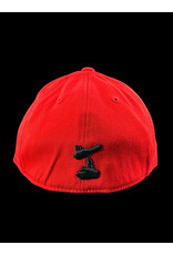 Borosyndicate Boro Red hat with black thread 210 fitted 6 7/8 - 7 1/4