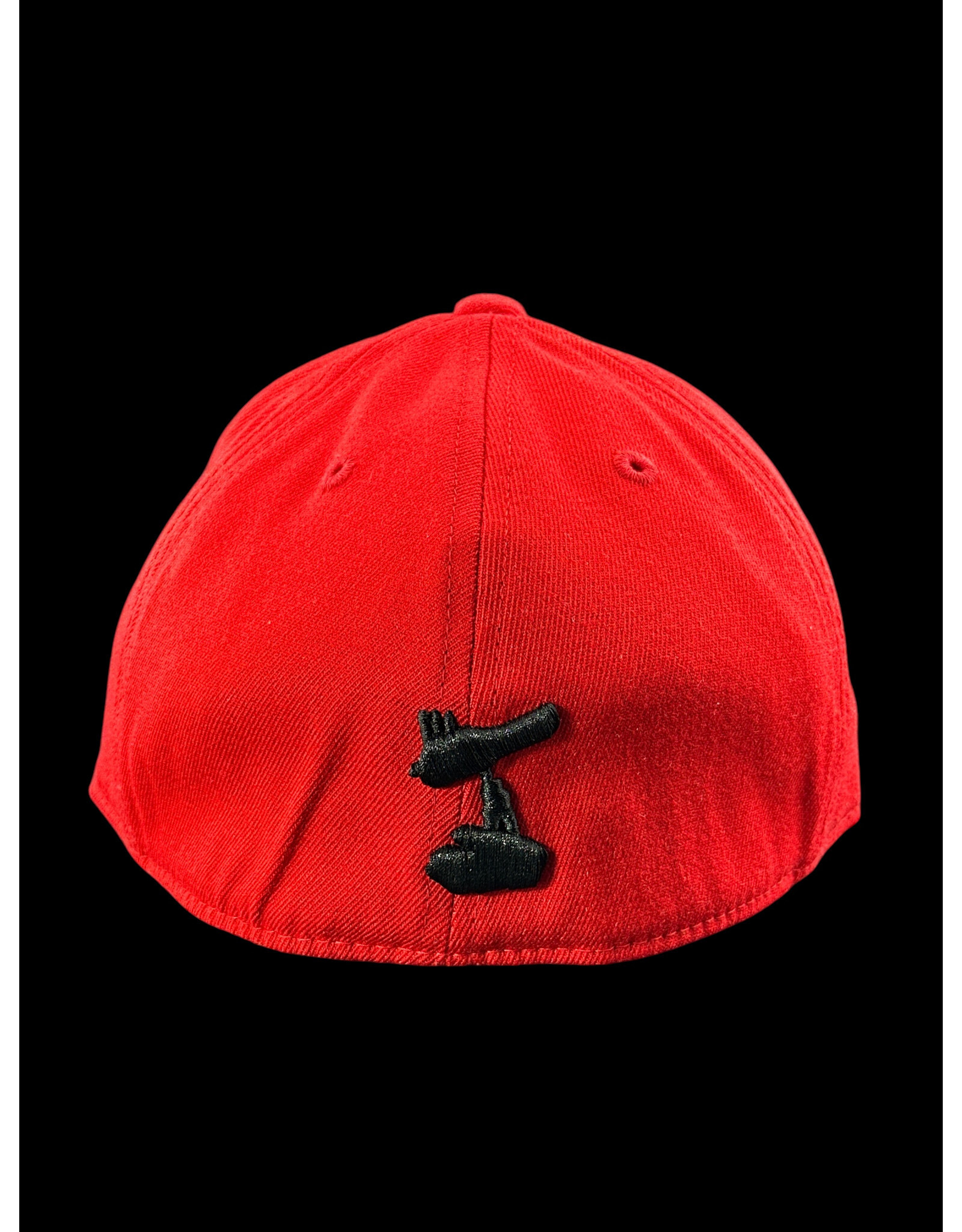Borosyndicate Boro Red hat with black thread 210 fitted 6 7/8 - 7 1/4