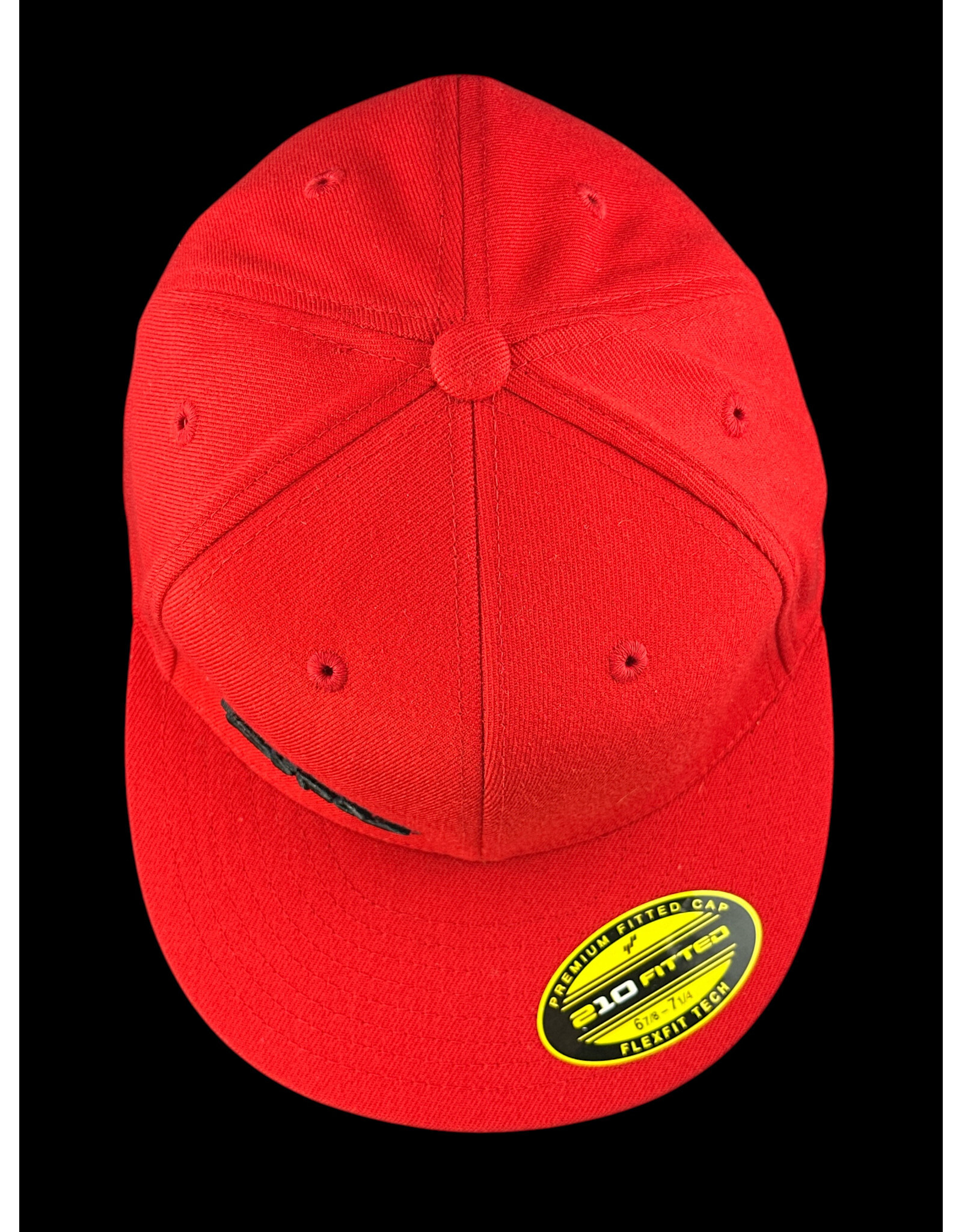 Borosyndicate Boro Red hat with black thread 210 fitted 6 7/8 - 7 1/4