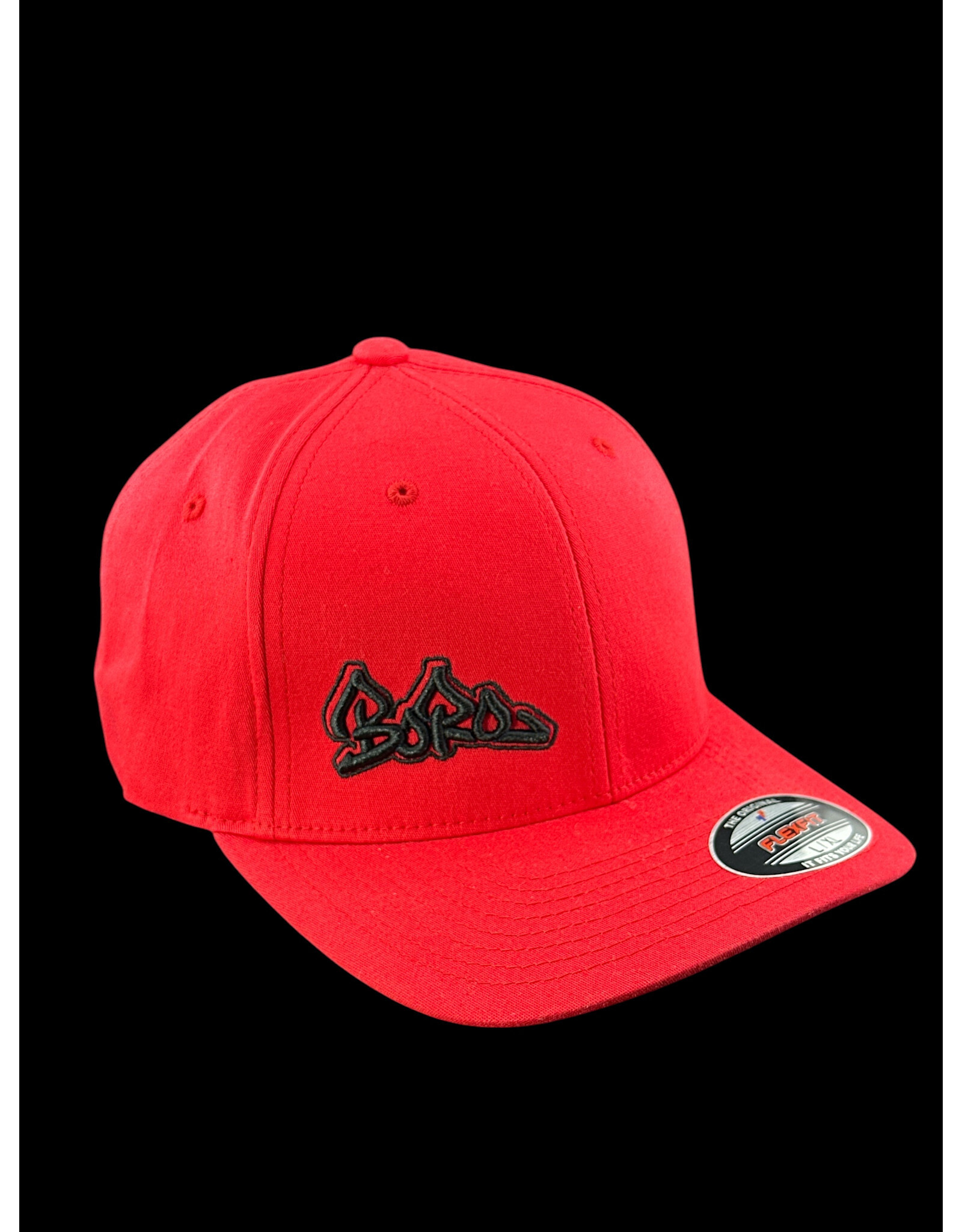 Borosyndicate Boro Red hat with black thread flexfit L / XL