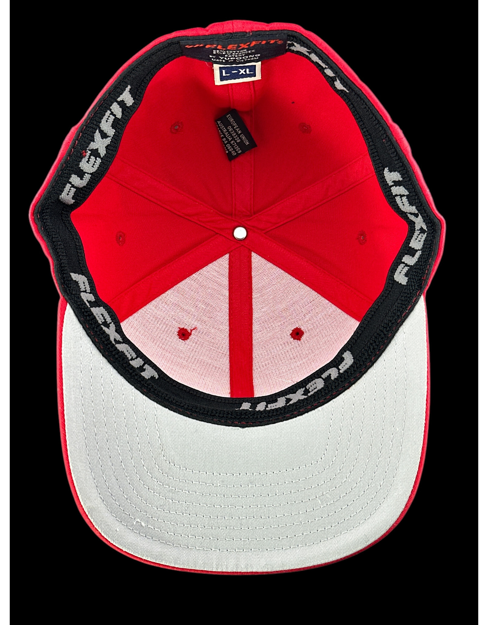 Borosyndicate Boro Red hat with black thread flexfit L / XL