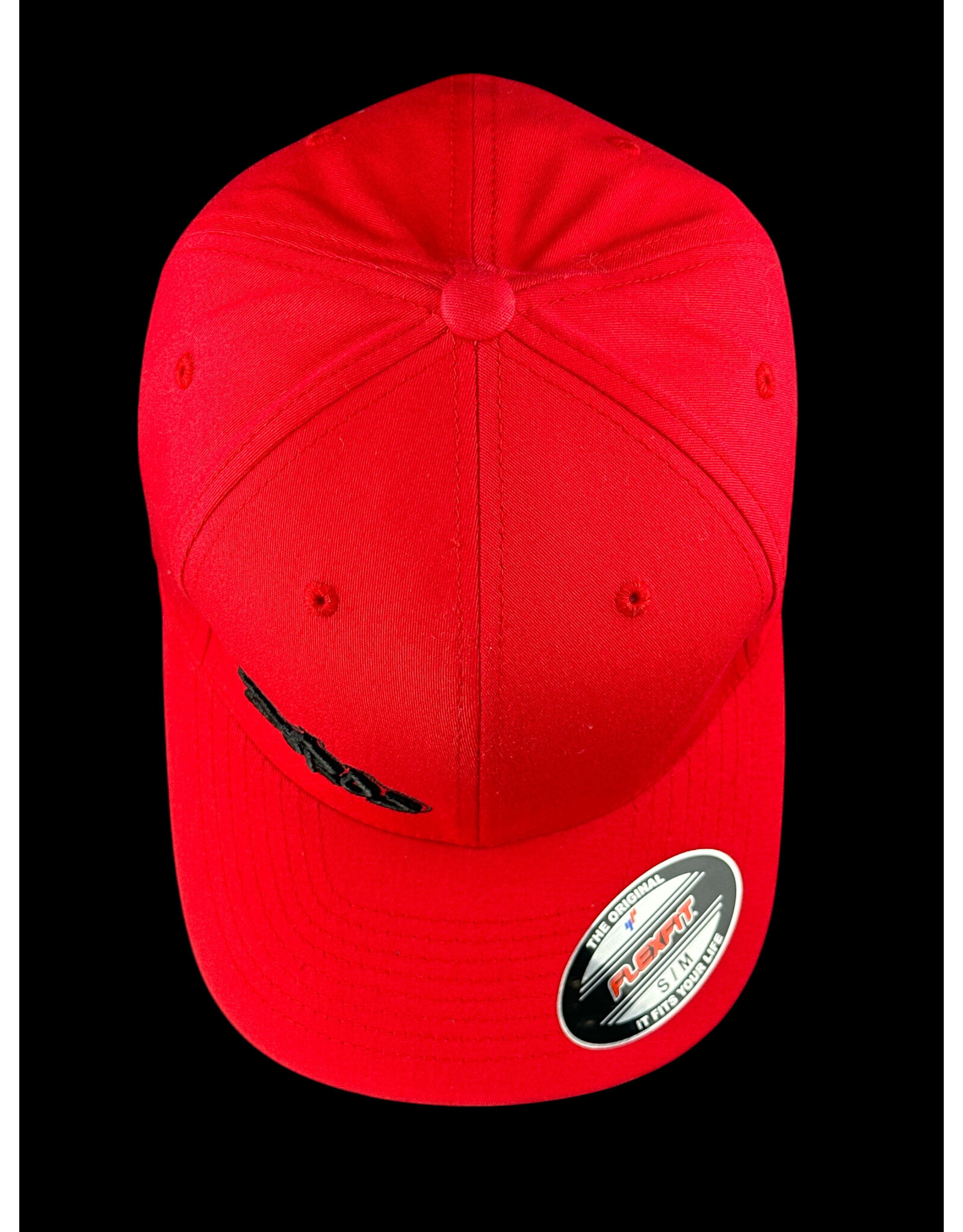 Borosyndicate Boro Red hat with black thread flexfit S / M