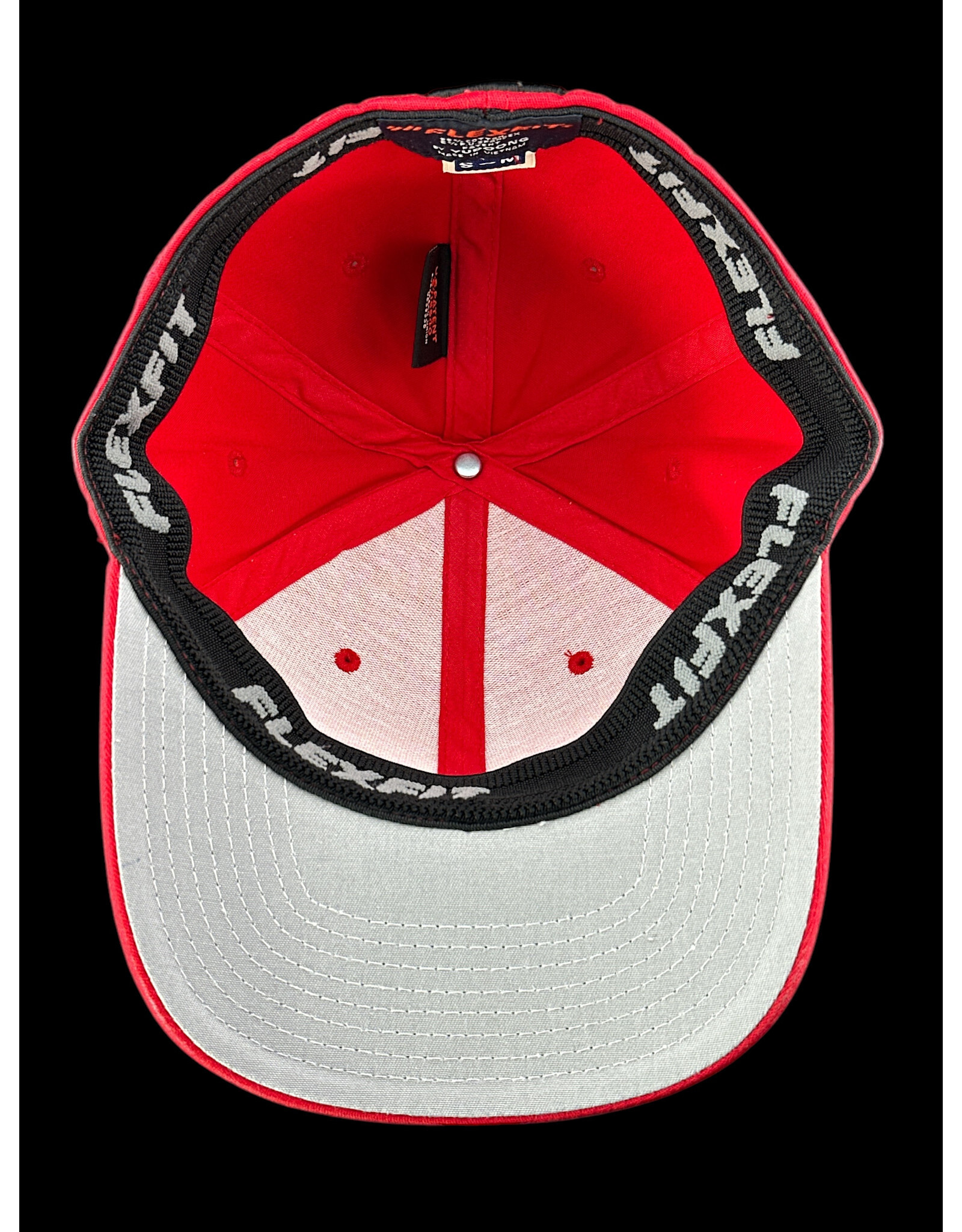 Borosyndicate Boro Red hat with rasta thread flexfit S / M