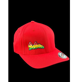 Borosyndicate Boro Red hat with rasta thread flexfit S / M