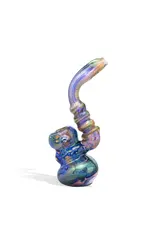 7 INCH DOUBLE GLASS COLORED BUBBLER