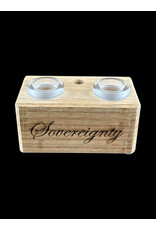 Sovereignty glass Sov 2 Hole Stand Red Oak