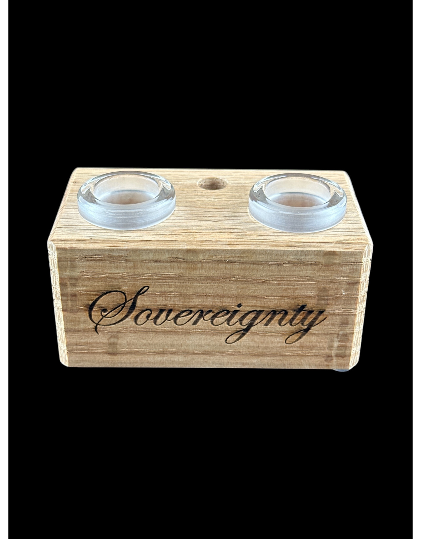 Sovereignty glass Sov 2 Hole Stand Red Oak
