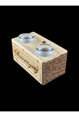 Sovereignty glass Sov 2 Hole Stand Red Oak