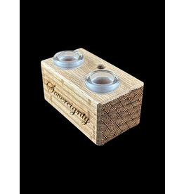 Sovereignty glass Sov 2 Hole Stand Red Oak