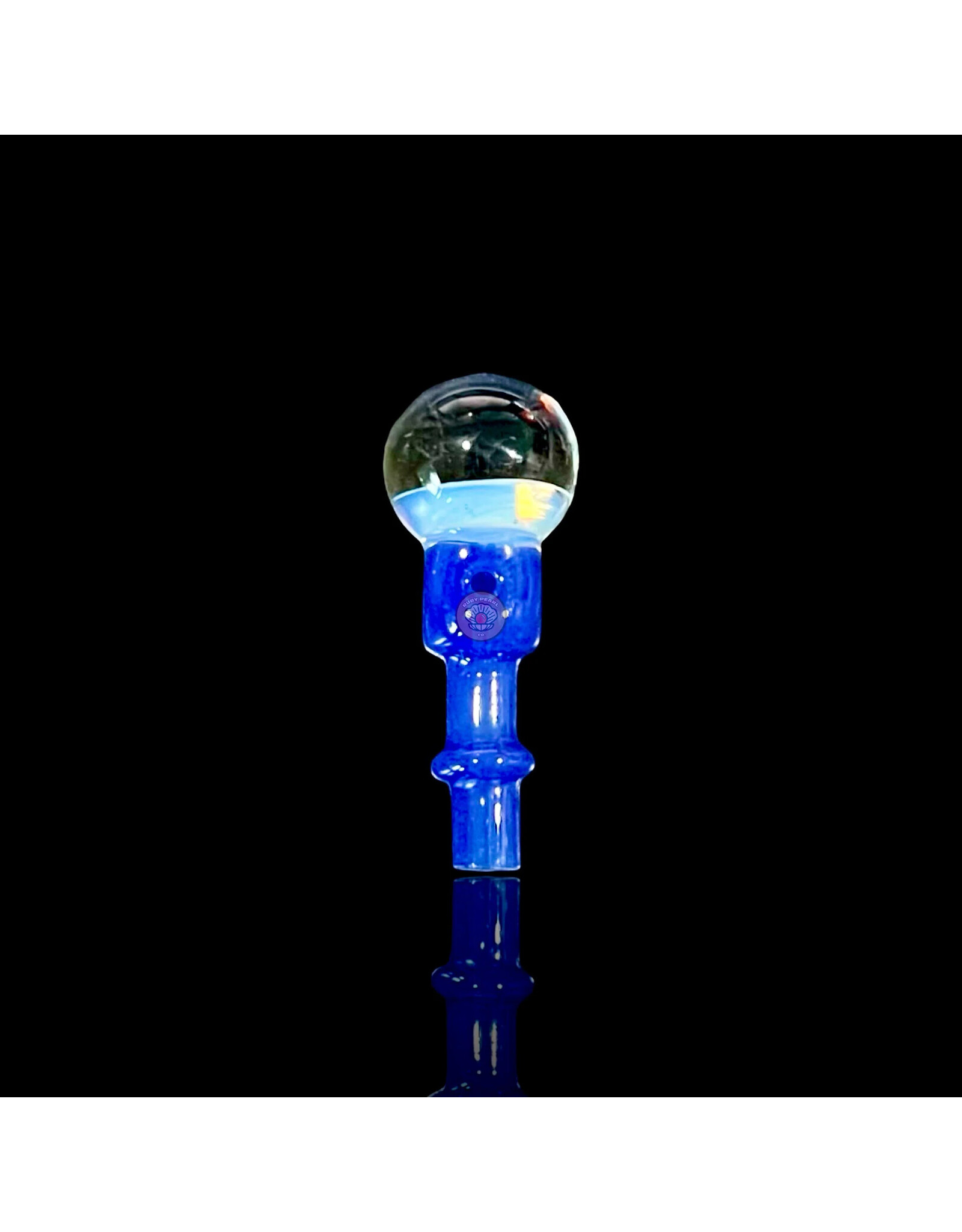 Tokr Glass Marble Ghost / Blue Joystick Cap For Puffco Peak Pro 3DXL By Tokr Glass