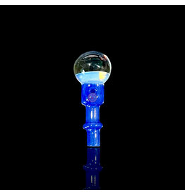Tokr Glass Marble Ghost / Blue Joystick Cap For Puffco Peak Pro 3DXL By Tokr Glass