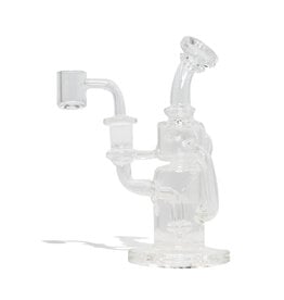 WULF MODS ALPHA Clear 14MM DAB RIG WITH QUARTZ BANGER