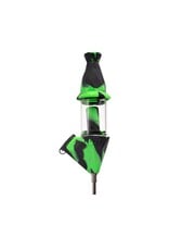 ooze Ooze Bectar Silicone Water Pipe And Nectar Collector Green And Black