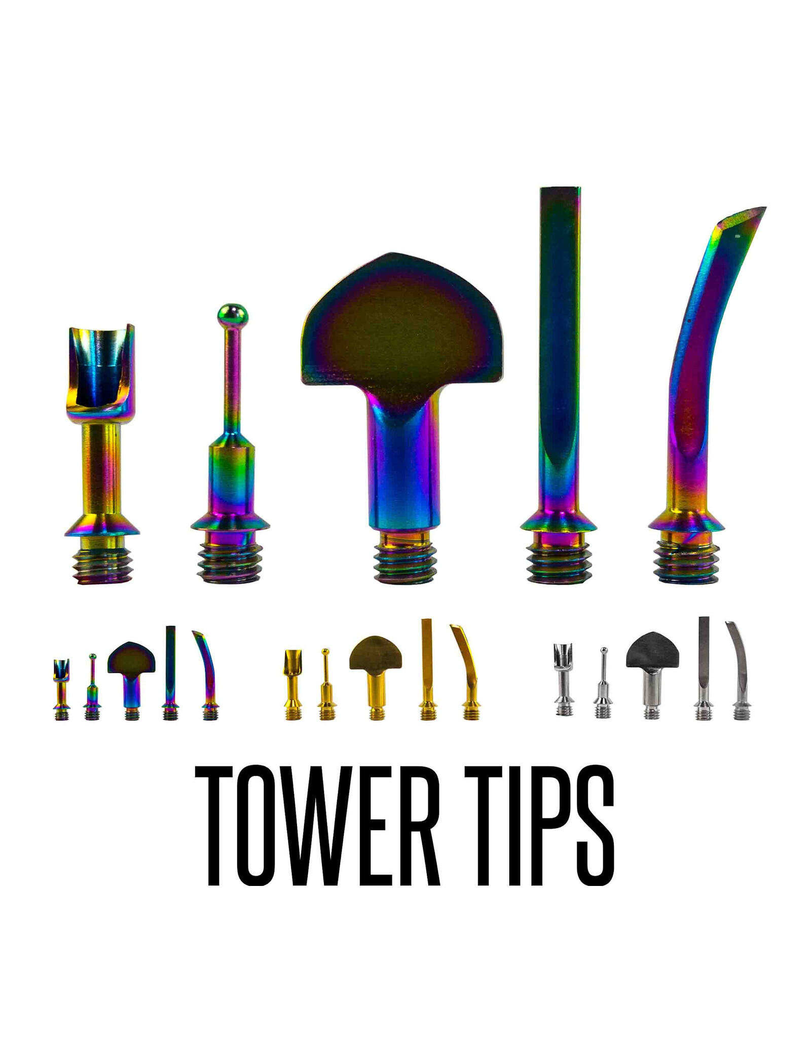 Mini Nail Mini Nail Tower Tip Pack Rainbow