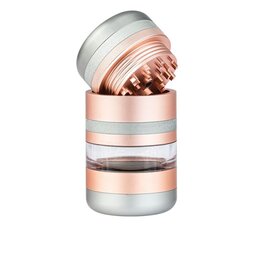Kannastor Kannastör® GR8TR® V2 Series Jar Grinder Screen Chamber and Stainless Easy Change Screen™ Matte Rose Gold