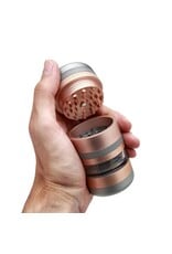 Kannastor Kannastör® GR8TR® V2 Series Jar Grinder Screen Chamber and Stainless Easy Change Screen™ Matte Rose Gold