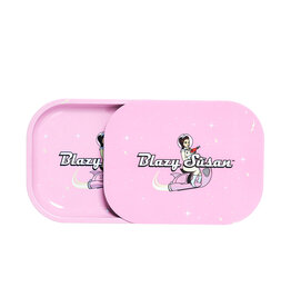 Blazy Susan Blazy Susan Pink Spacey Medium Rolling Tray With Lid