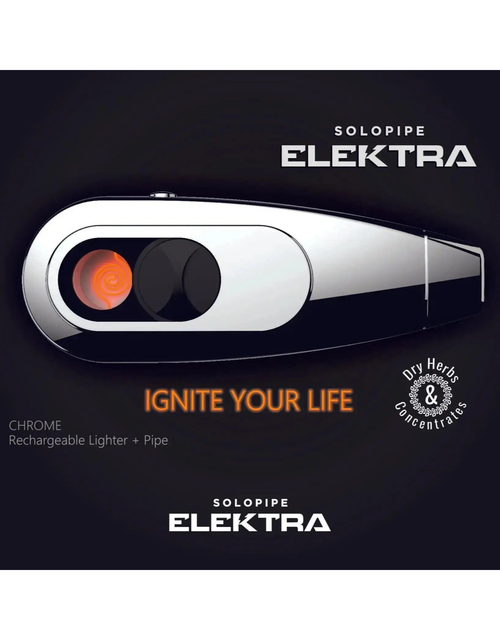 Solo Pipe Elektra Solo Pipe Chrome Rechargeable Pipe