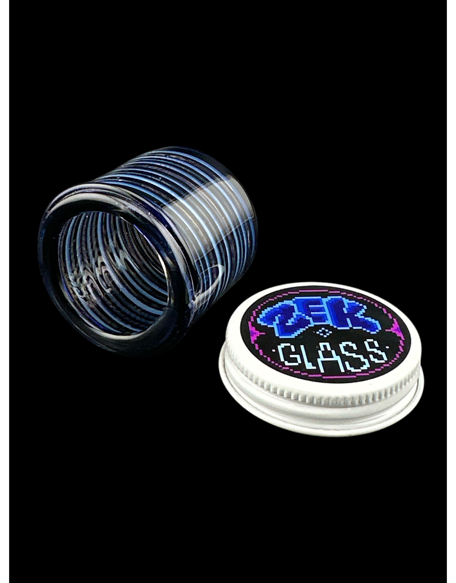 Zek Glass Black And Blue 1 Layer Baller Jar