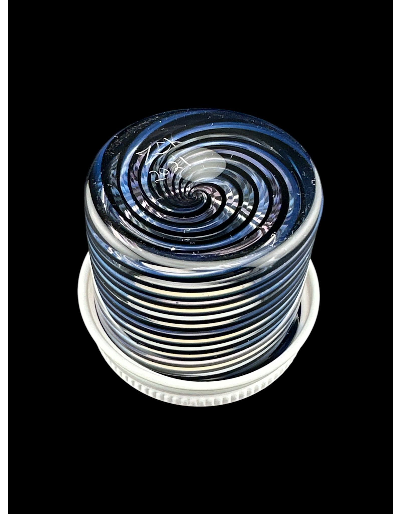 Zek Glass Black And Blue 1 Layer Baller Jar