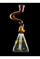 Sour Glass Triangle 2 Kink Amber Water Pipe Sour Glass