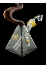 Sour Glass Triangle 2 Kink Amber Water Pipe Sour Glass