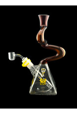 Sour Glass Triangle 2 Kink Amber Water Pipe Sour Glass