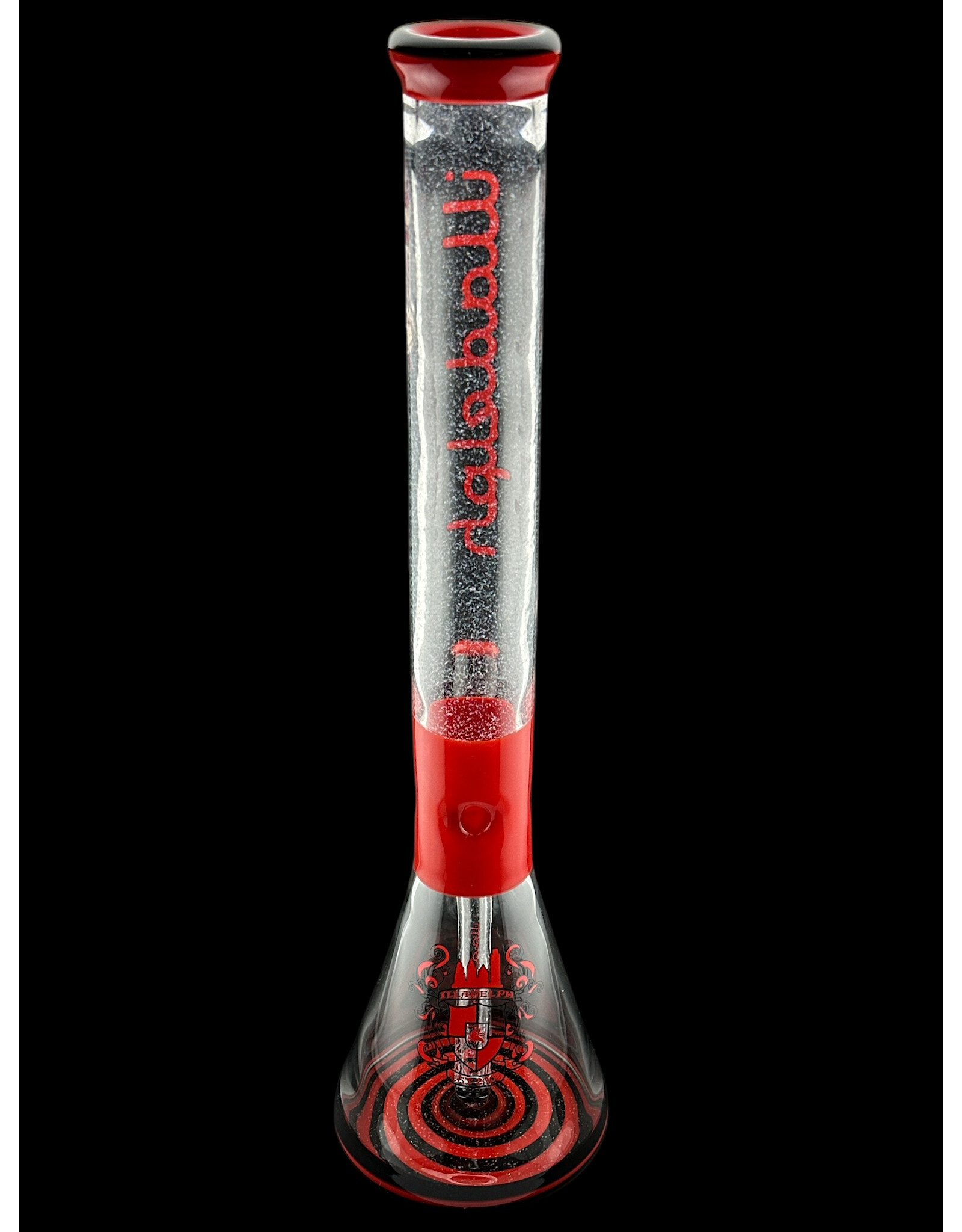 Illadelph Crushed Opal Medium Beaker Red And Black Illadelph