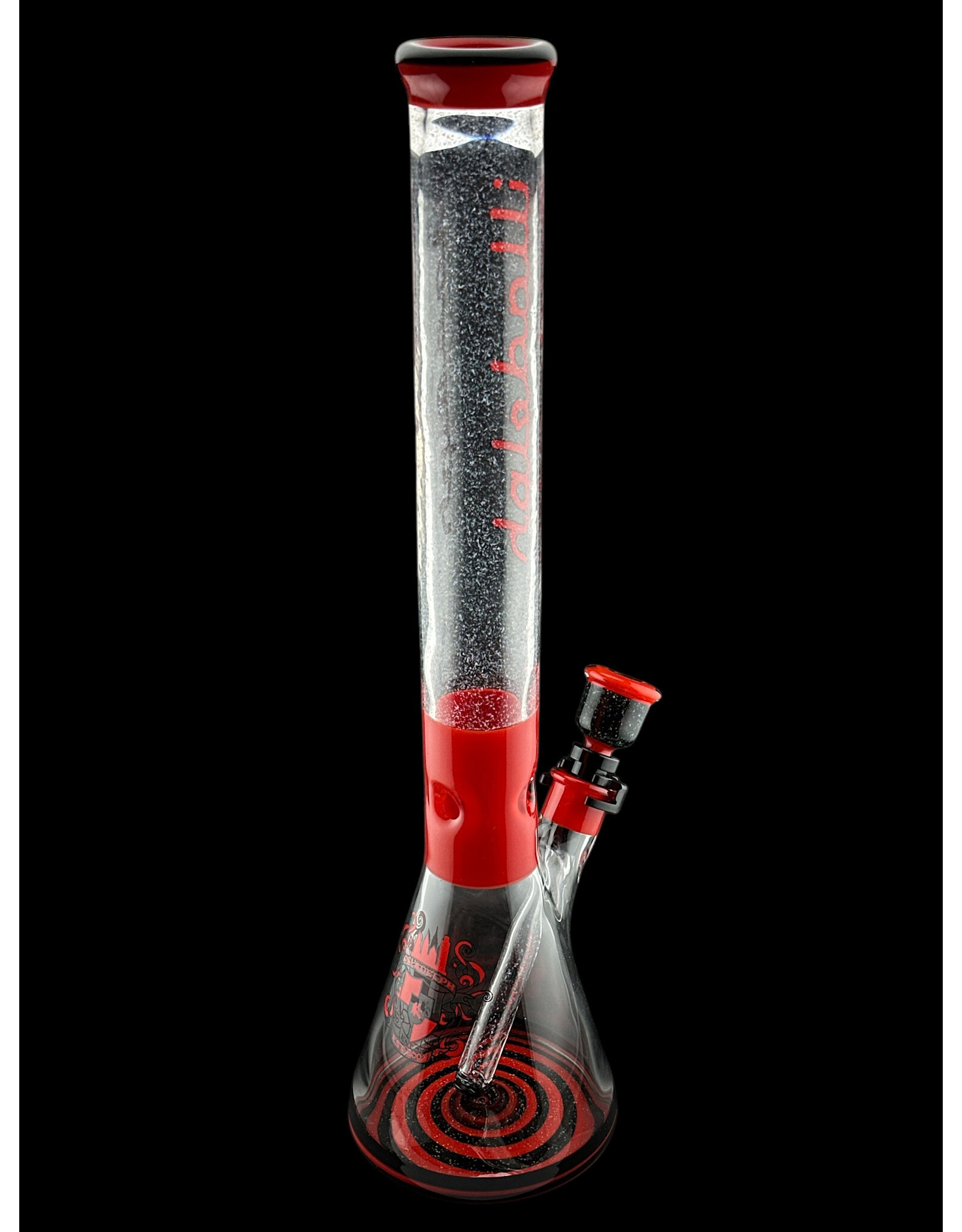 Illadelph Crushed Opal Medium Beaker Red And Black Illadelph