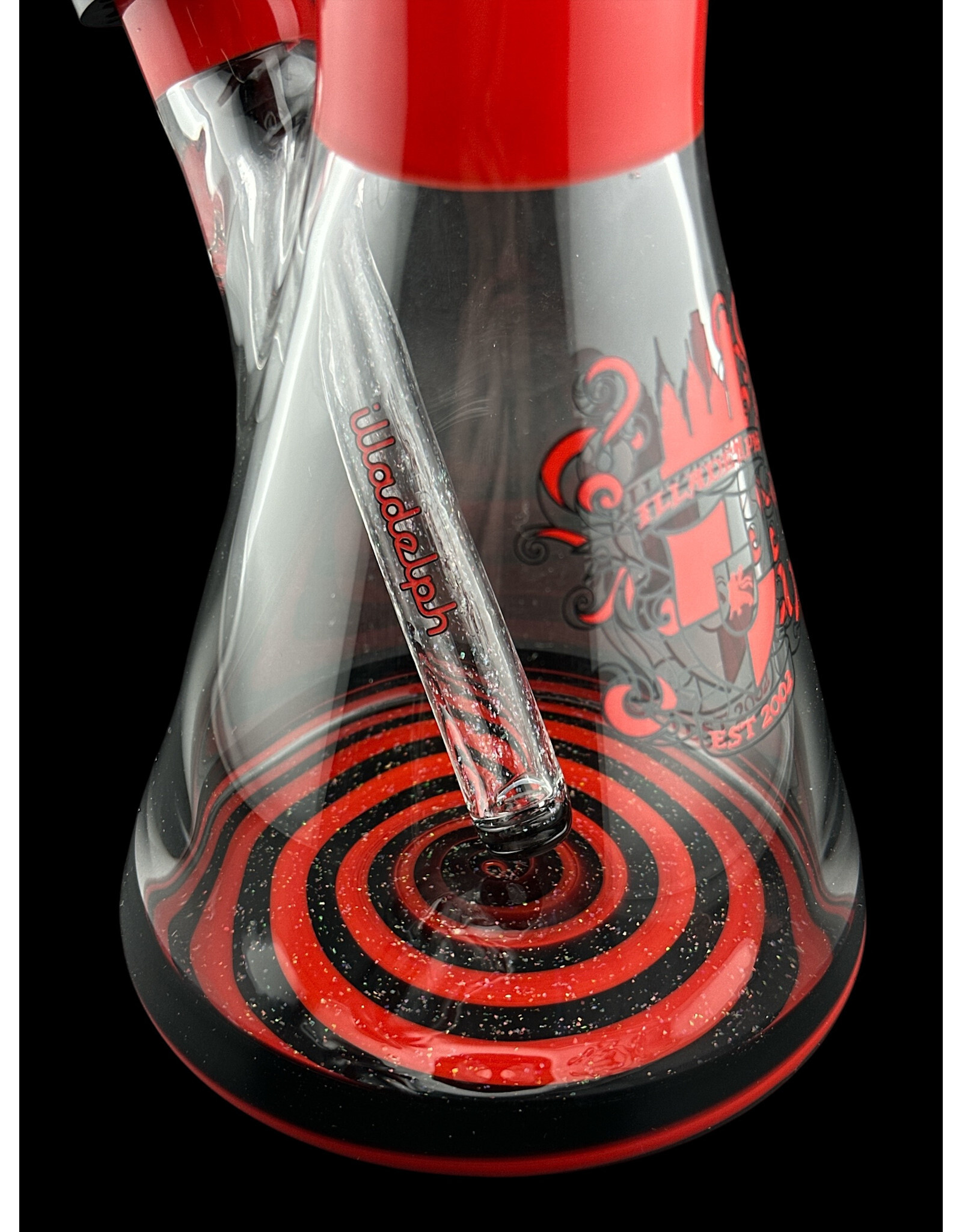 Illadelph Crushed Opal Medium Beaker Red And Black Illadelph