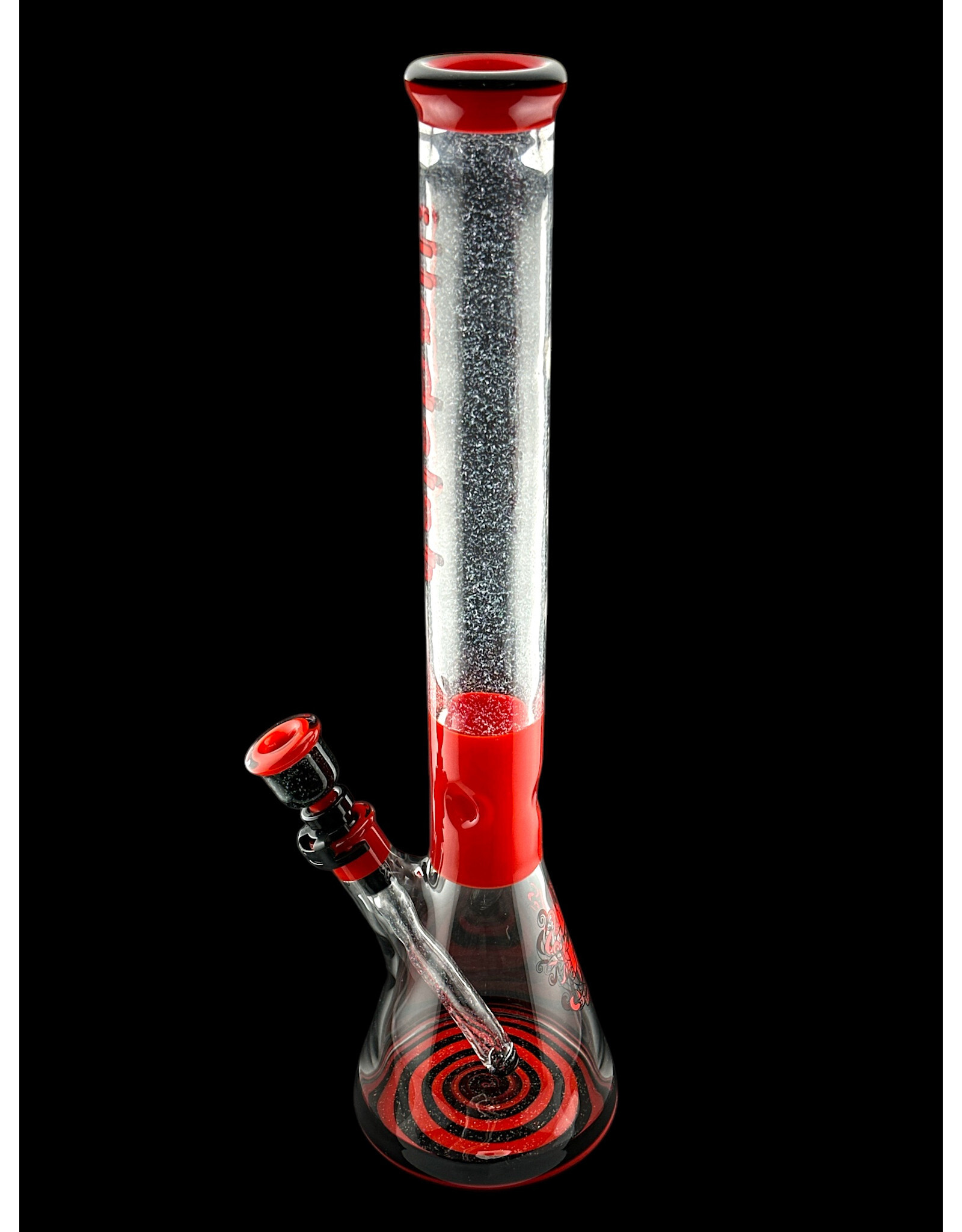 Illadelph Crushed Opal Medium Beaker Red And Black Illadelph
