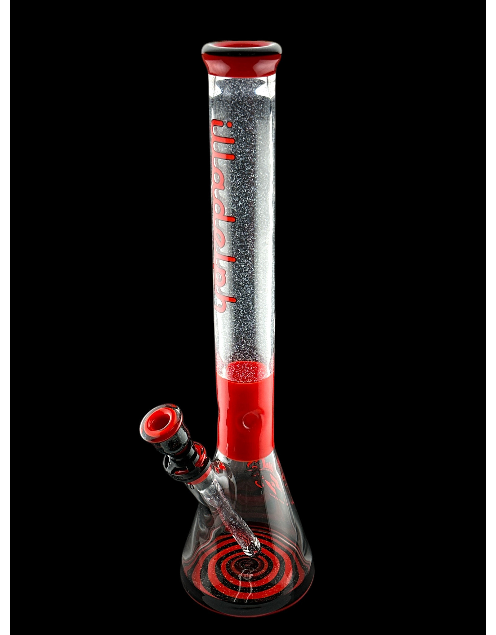 Illadelph Crushed Opal Medium Beaker Red And Black Illadelph