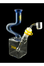 Sour Glass Sour Glass Small Blue Cube 1 Kink Water Pipe