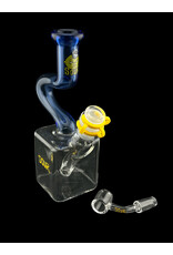 Sour Glass Sour Glass Small Blue Cube 1 Kink Water Pipe