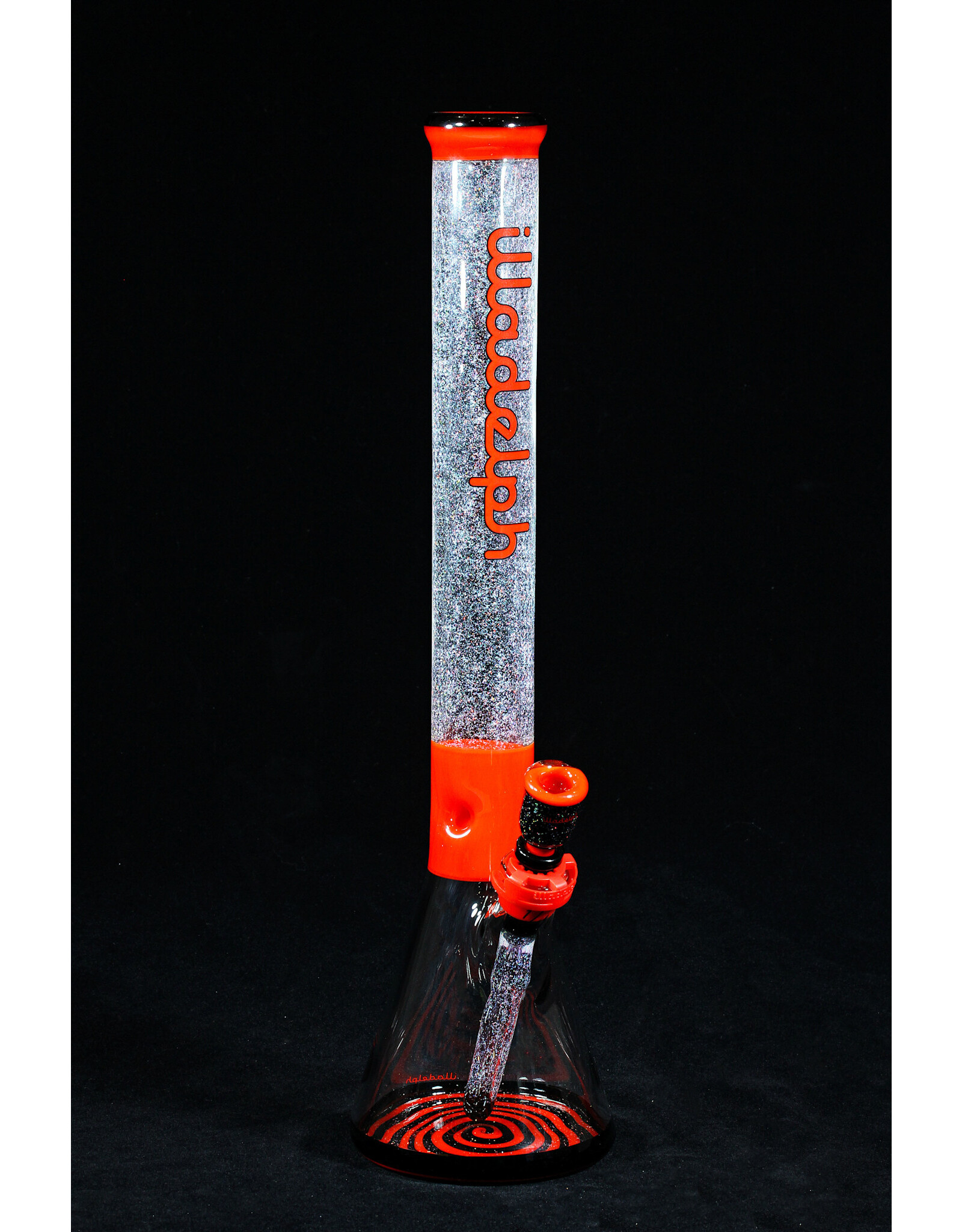 Illadelph Crushed Opal Medium Beaker Red And Black Illadelph