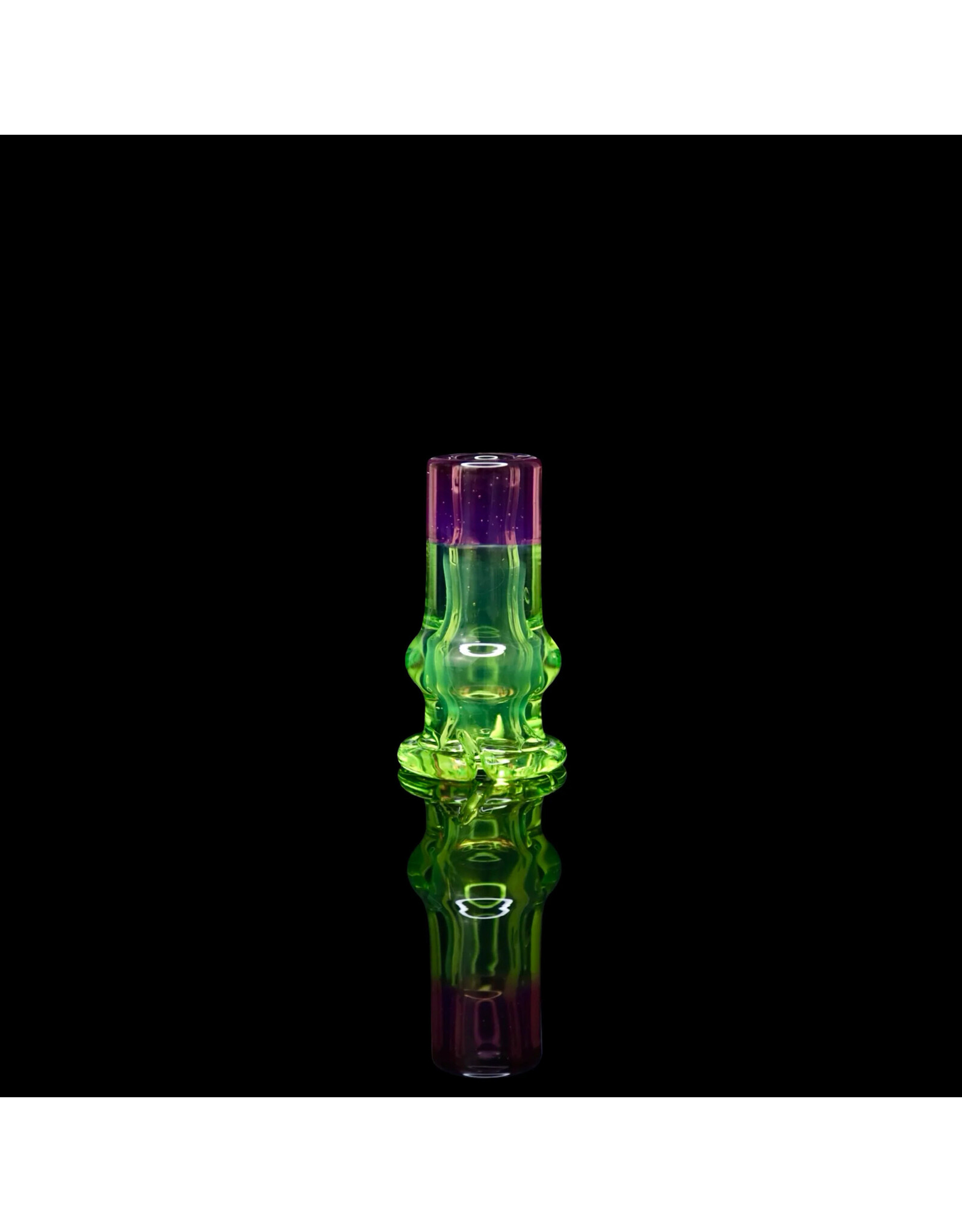 Tokr Glass Pivot Two Tone Slyme/Rose Cloud Glass Tip Mouthpiece  by Tokr Glass