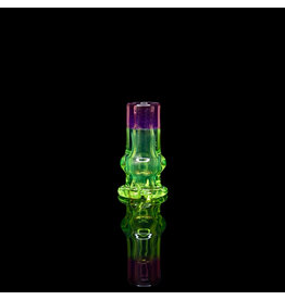 Tokr Glass Pivot Two Tone Slyme/Rose Cloud Glass Tip Mouthpiece  by Tokr Glass