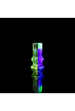 Tokr Glass Pivot Two Tone Slyme/UV Green Glass Tip Mouthpiece  by Tokr Glass