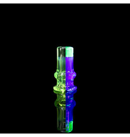 Tokr Glass Pivot Two Tone Slyme/UV Green Glass Tip Mouthpiece  by Tokr Glass