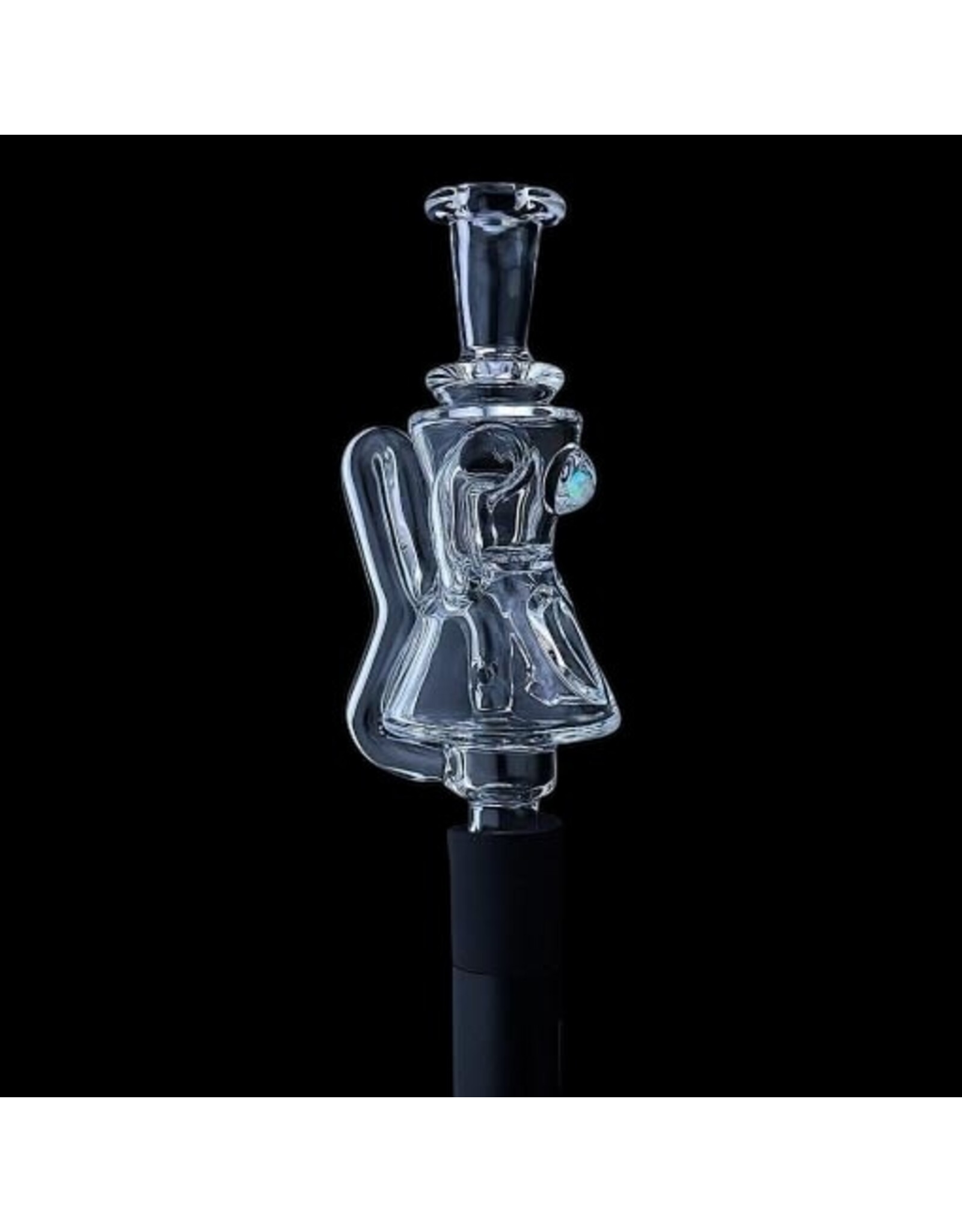 Iridescent Pivgilly Pivot Recycler Mouthpiece by Iridescent Glass