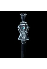 Iridescent Pivgilly Pivot Recycler Mouthpiece by Iridescent Glass