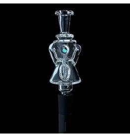 Iridescent Pivgilly Pivot Recycler Mouthpiece by Iridescent Glass