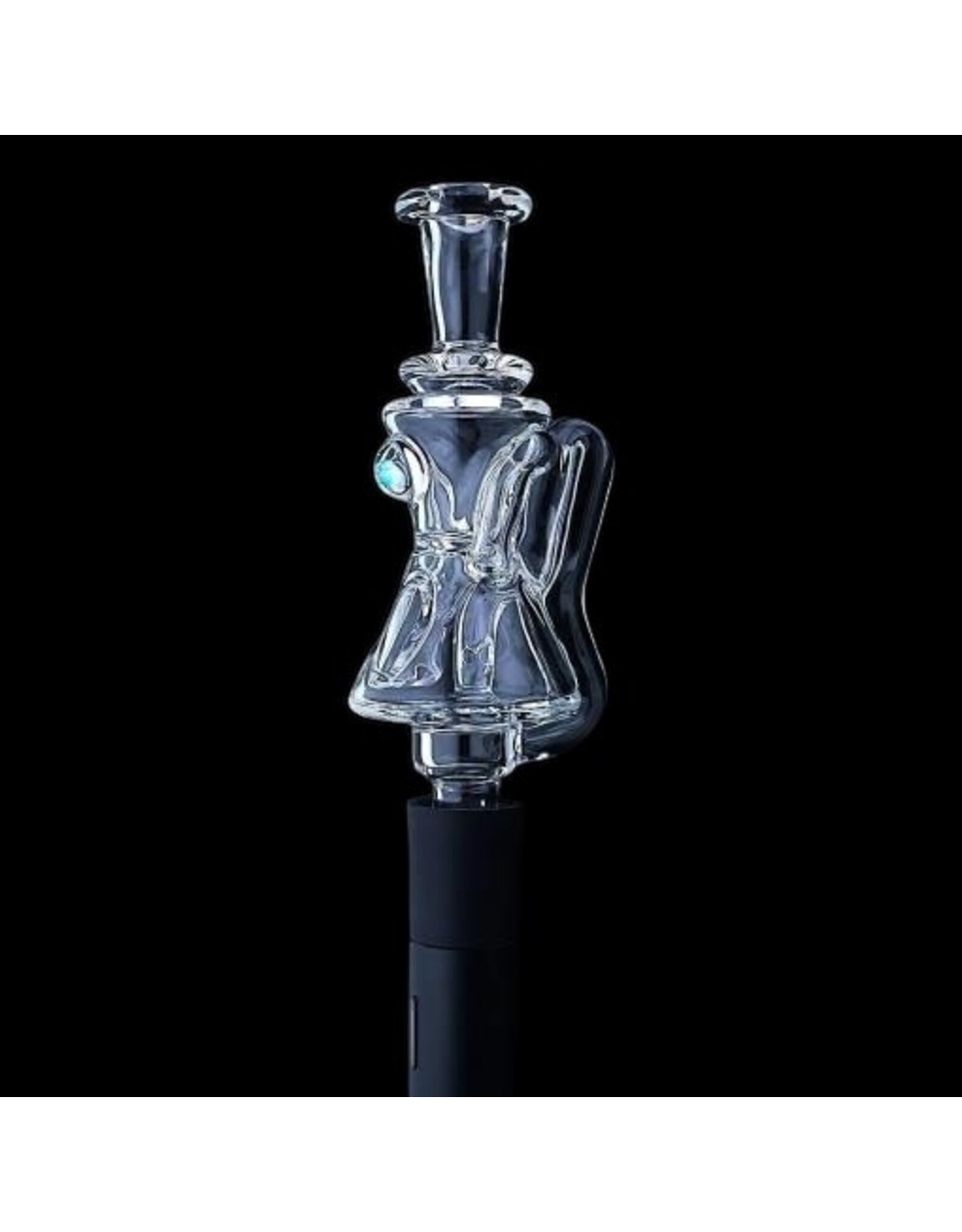 Iridescent Pivgilly Pivot Recycler Mouthpiece by Iridescent Glass