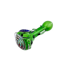 Solid Green Spoon With Reversal On Head And Horn On Side
